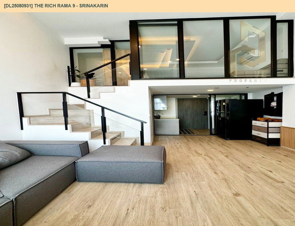 picture DL25080931 Condo for rent, The Rich Rama 9 - Srinakarin near AIRPORT RAIL LINK หัวหมาก, ready to move in, call urgently 0656133286 LineID @655ebbvc - 2/7