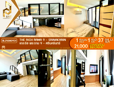 Condos for rent : DL25080931 Condo for rent, The Rich Rama 9 - Srinakarin near AIRPORT RAIL LINK หัวหมาก, ready to move in, call urgently 0614453194 LineID @952jdxxk