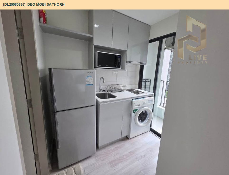 picture DL25080886 Condo for rent, IDEO Mobi Sathorn near BTS Krung Thon Buri, ready to move in, call urgently 0656133286 LineID @655ebbvc - 5/6