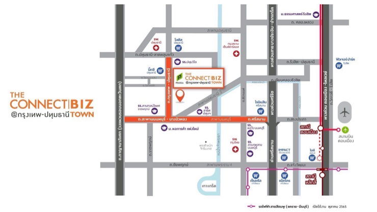รูป ให้เช่าอาคารพาณิชย์ 3 ชั้น  The Connect Biztown @รังสิต อเวนิว  ใกล้ Future Park รังสิต (ติดถนนใหญ่รังสิต นครนายก) - รูปที่ 2/8