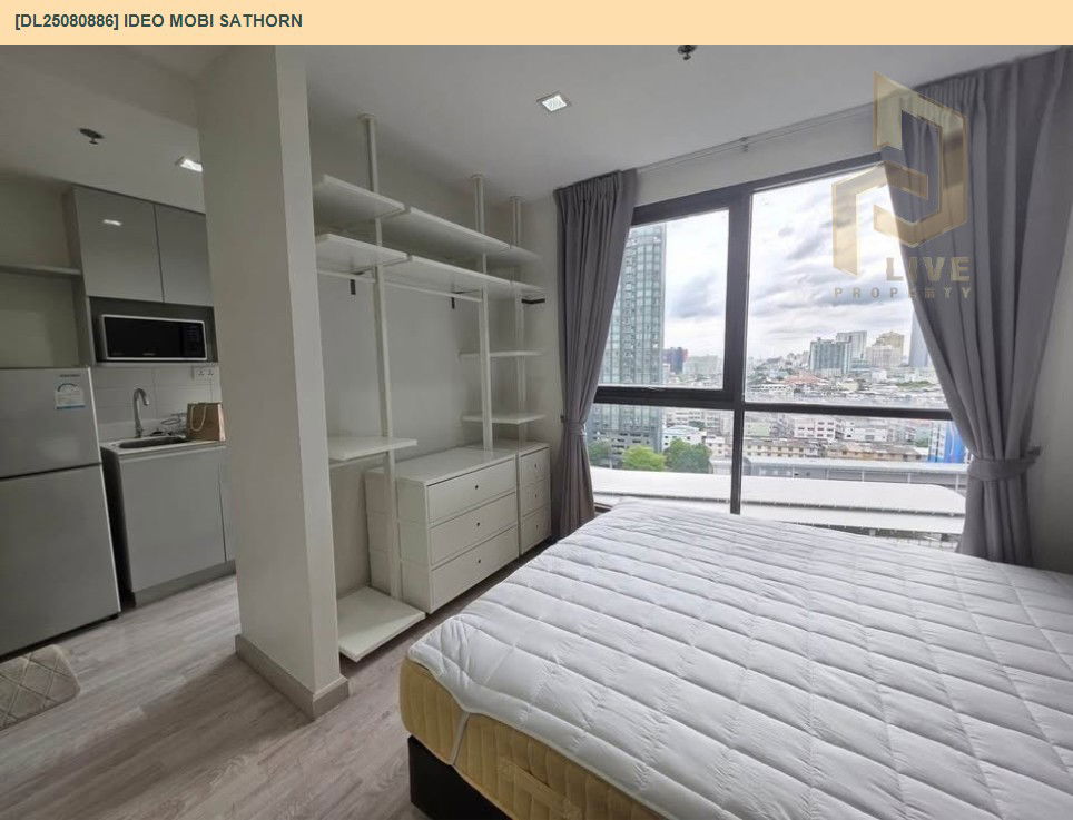 picture DL25080886 Condo for rent, IDEO Mobi Sathorn near BTS Krung Thon Buri, ready to move in, call urgently 0656133286 LineID @655ebbvc - 3/6