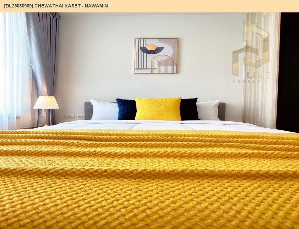 picture DL25080909 Condo for rent, Chewathai Kaset - Nawamin near -, ready to move in, call urgently 0656133286 LineID @534wlwof - 4/9
