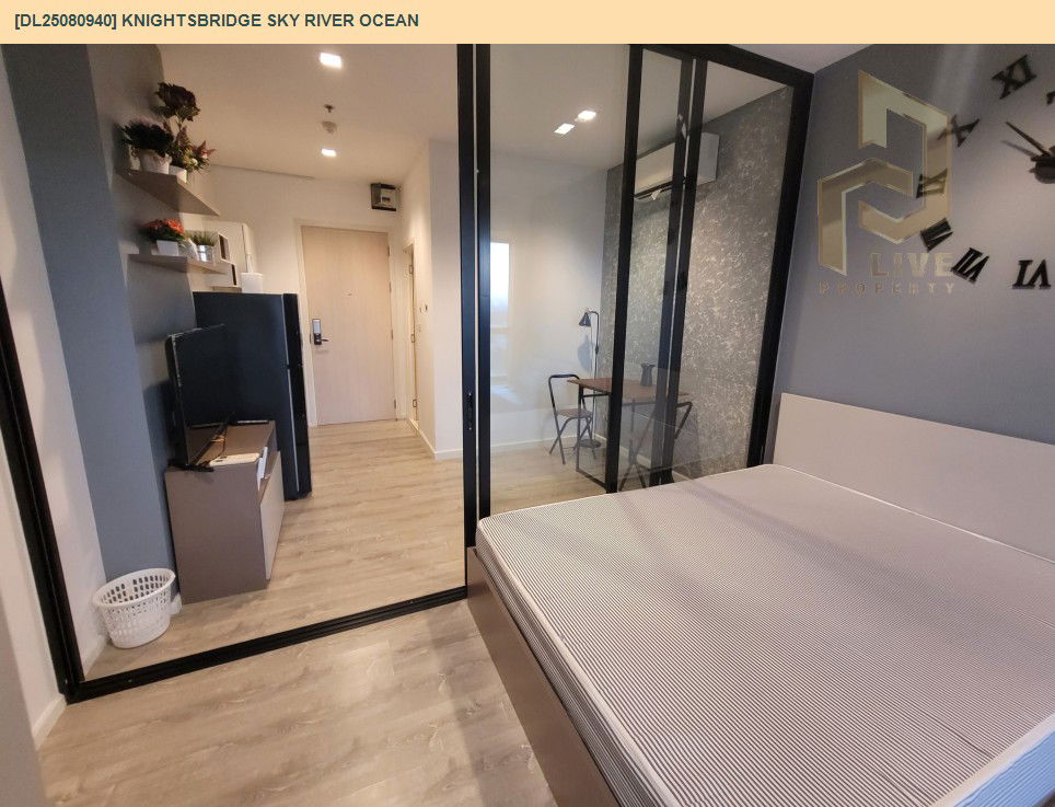 picture DL25080940 Condo for rent, KnightsBridge Sky River Ocean near BTS Pak Nam, ready to move in, call urgently 0656133286 LineID @655ebbvc - 4/10