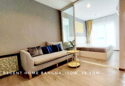 For Rent-New room new project at Regent Home Bangna with pool and garden view near BTS Bangna only 5 mins walk