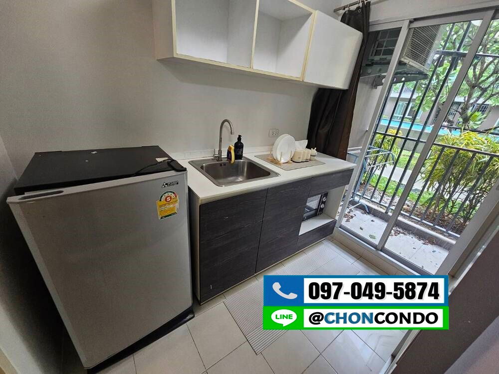 รูป DCondo ดีคอนโด ชั้น1 ตึกD  ------------วิวสระ------------Tel 097-049-5874 (Line: @choncondo มี@ด้วย) - รูปที่ 9/16