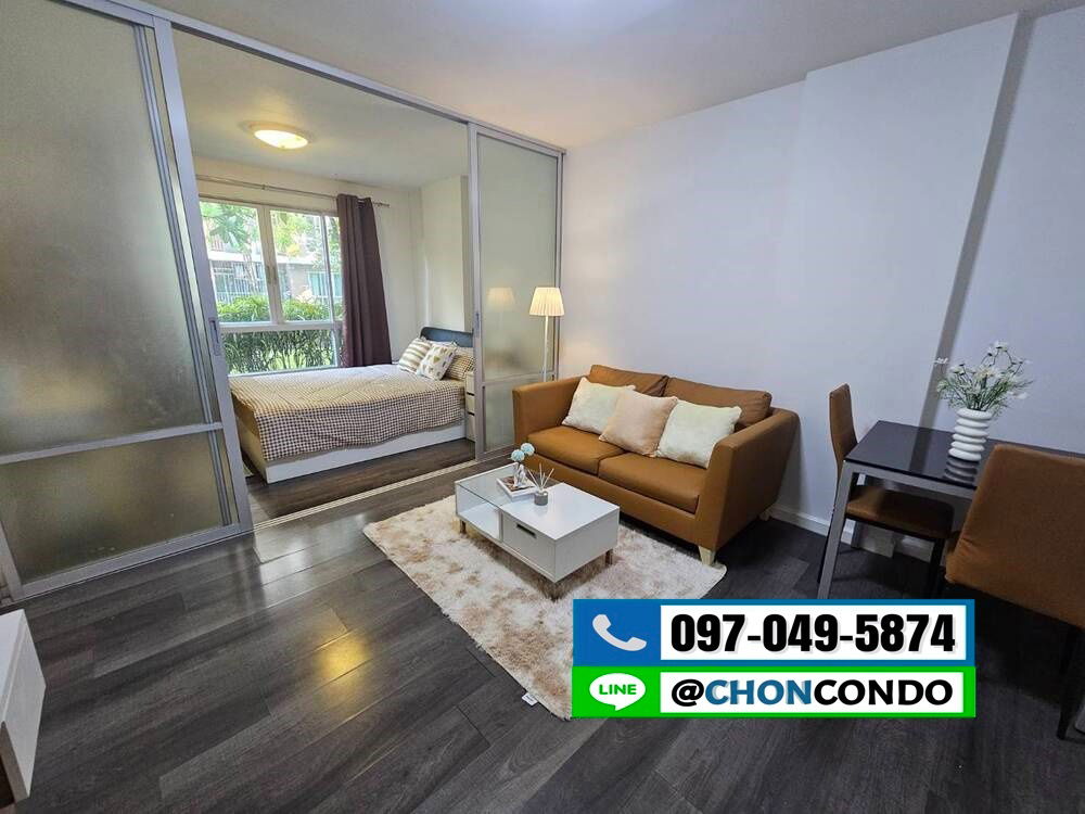 รูป DCondo ดีคอนโด ชั้น1 ตึกD  ------------วิวสระ------------Tel 097-049-5874 (Line: @choncondo มี@ด้วย) - รูปที่ 12/16