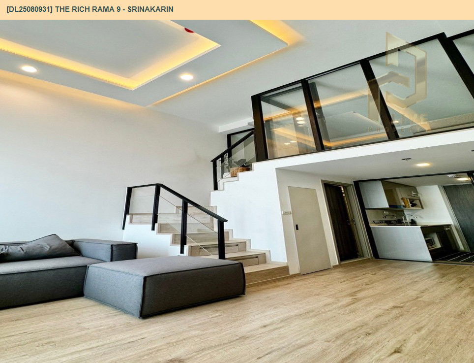 picture DL25080931 Condo for rent, The Rich Rama 9 - Srinakarin near AIRPORT RAIL LINK หัวหมาก, ready to move in, call urgently 0656133286 LineID @655ebbvc - 4/7