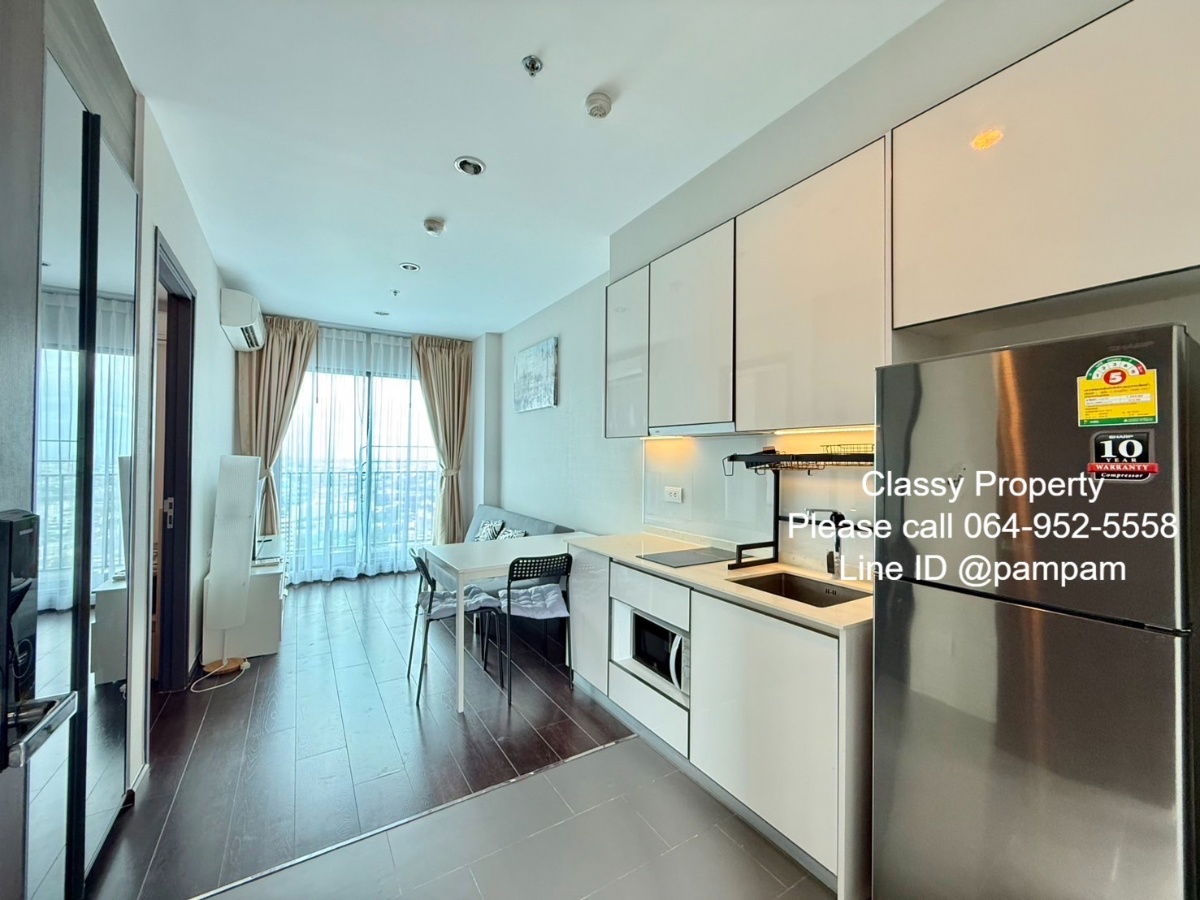 picture *** Condo for rent : C Ekkamai 1 Bedroom 2 Wardrobe  High floor Fully furnished No damage earthquake *** - 3/13