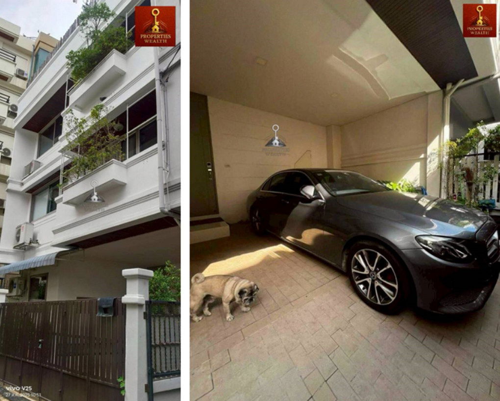 picture Call : 098-885-4878 / 4-storey Townhouse corner unit 4 Beds, 4 Baths, Sukhumvit 71 Road, Watthana, near expressway and BTS - 11/14