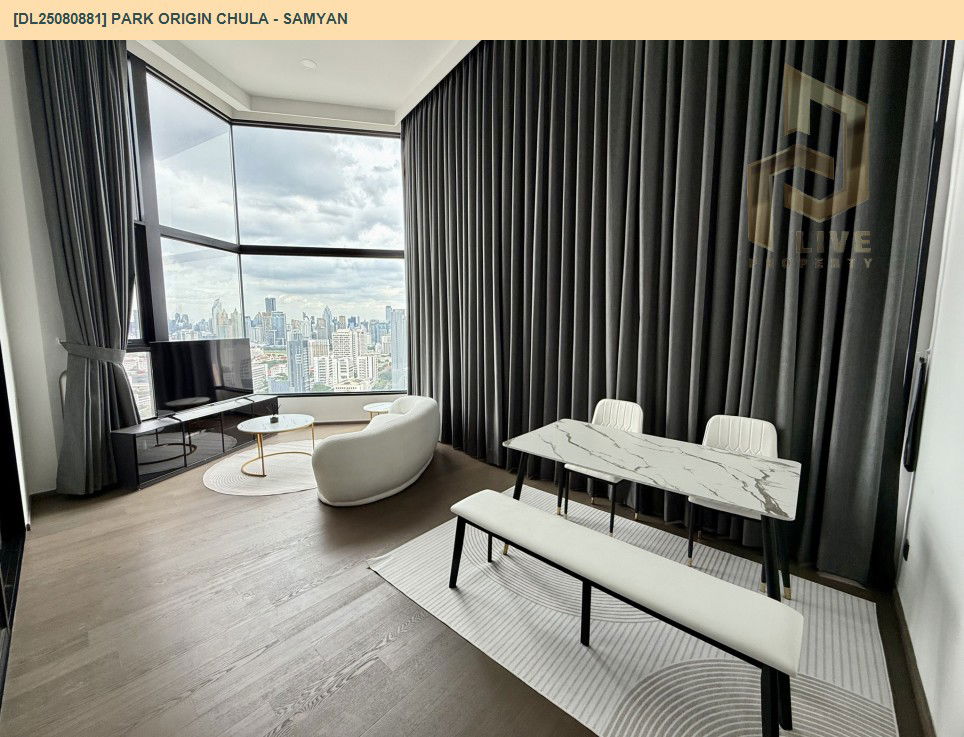 picture DL25080881 Condo for rent, PARK ORIGIN CHULA - SAMYAN near MRT หัวลำโพง, ready to move in, call urgently 0656133286 LineID @655ebbvc - 6/18
