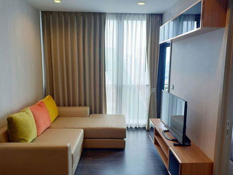 📌 For Rent Condo THE LINE ASOKE - RATCHADA Building 1, Floor 28,1 bed room, Room size 35.00 sqm