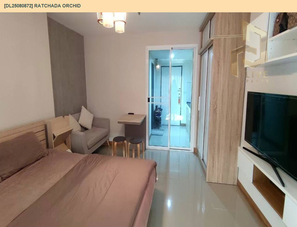 picture DL25080872 Condo for rent, Ratchada Orchid near MRT สุทธิสาร, ready to move in, call urgently 0656133286 LineID @655ebbvc - 3/6