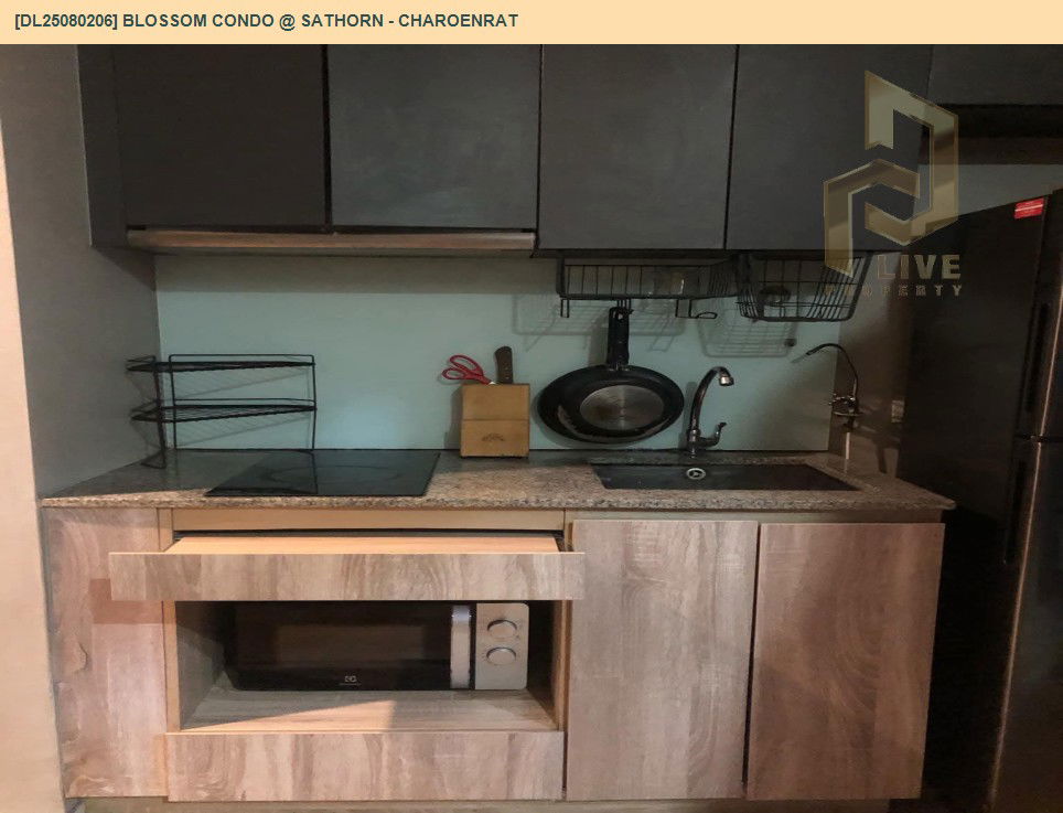 picture DL25080206 Condo for rent, Blossom Condo @ Sathorn - Charoenrat near BTS Surasak, ready to move in, call urgently 0656133286 LineID @655ebbvc - 4/10