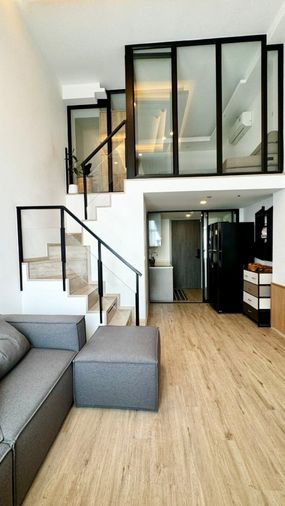 🟢Condo For Rent 🟢The Rich Rama 9 - Srinakarin Duplex Type Zone Airport Link Huamark Full Furniture 1 bedroom 1 bathroom HOT!!