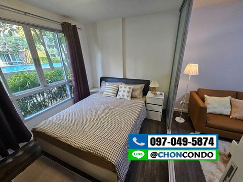 DCondo ดีคอนโด ชั้น1 ตึกD  ------------วิวสระ------------Tel 097-049-5874 (Line: @choncondo มี@ด้วย)