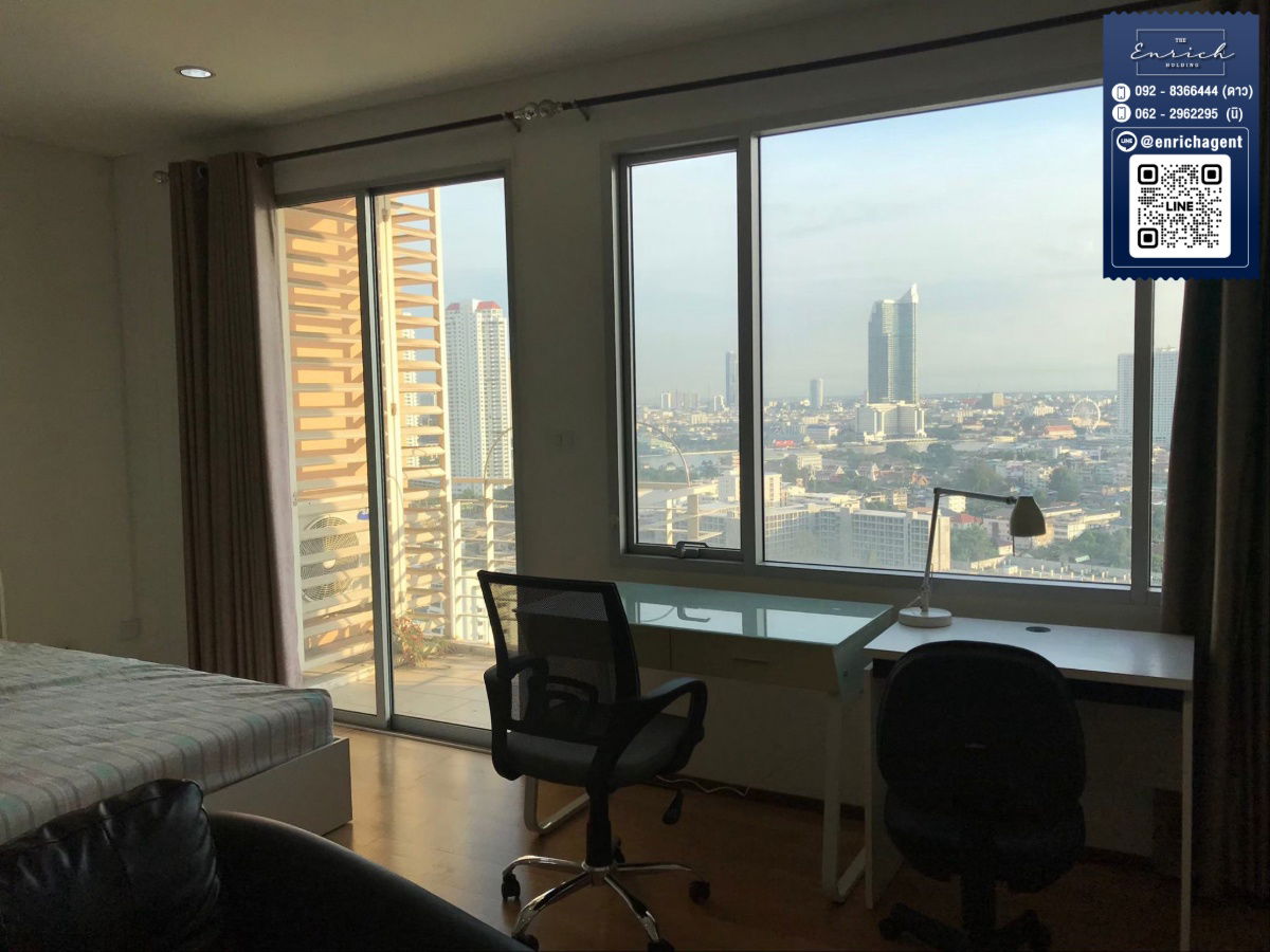 picture 💙For rent Villa Sathorn Condominium, new room, river view, BTS Krung Thonburi💙 Call 092-8366444 Dao // Line id: @enrichagent - 4/6