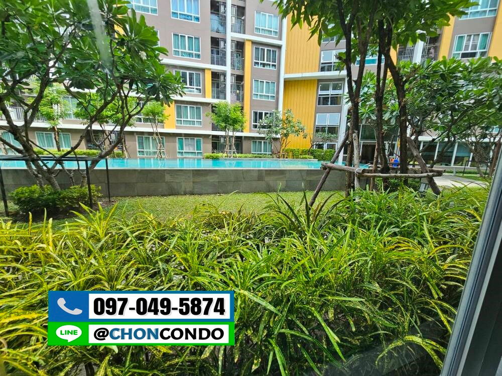 รูป DCondo ดีคอนโด ชั้น1 ตึกD  ------------วิวสระ------------Tel 097-049-5874 (Line: @choncondo มี@ด้วย) - รูปที่ 14/16