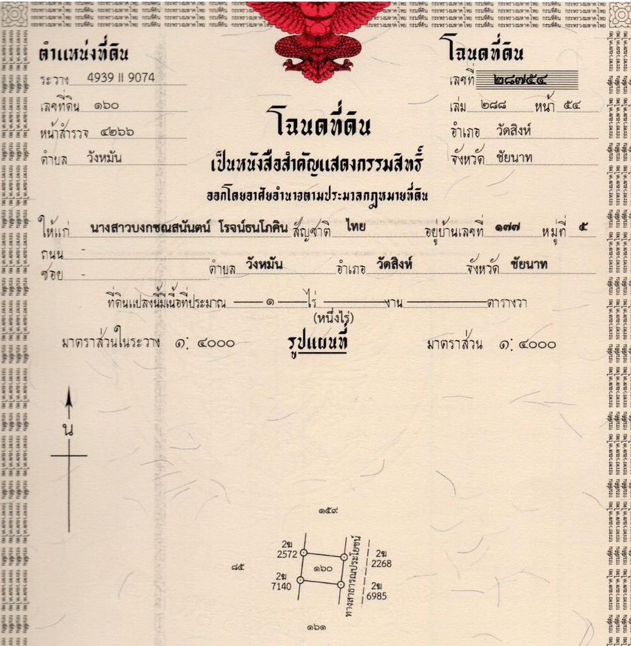 รูป สด-ผ่อน! เนื้อที่ 1 ไร่ ใกล้ถนนลาดยาง อยู่ในชุมชน เพียง 200,000 บาทเท่านั้น!!!  - รูปที่ 3/3