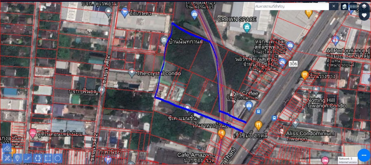 รูป ขาย ที่ดิน 2,500ตร.วา ซ.ติวานนท์7/1 ตลาดขวัญ นนทบุรี 6 ไร่, 1 งาน  - รูปที่ 8/8