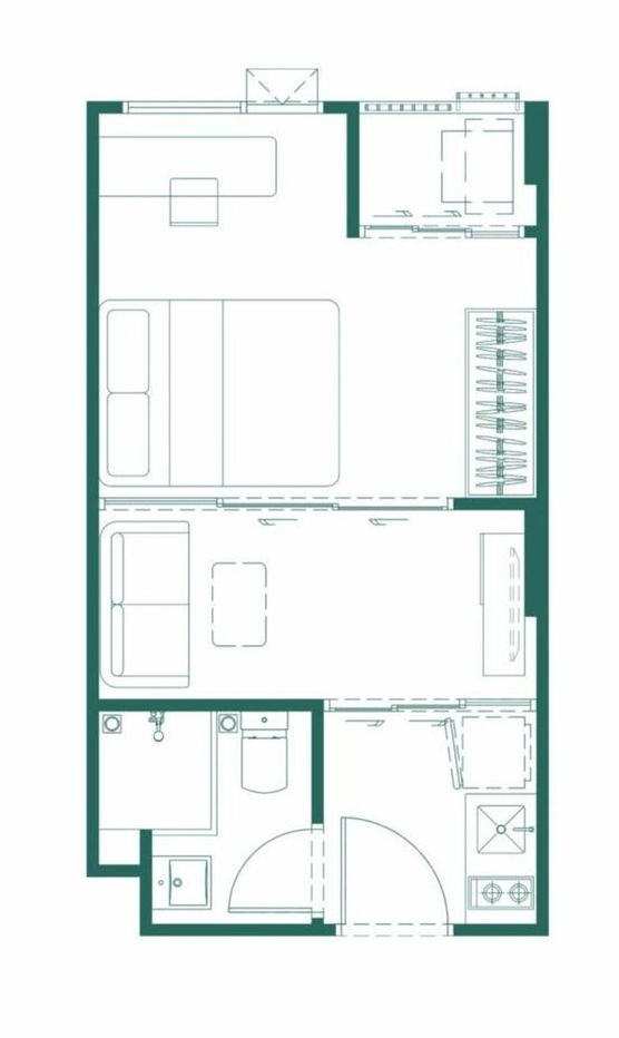 picture WS2917 ✨ Condo for rent Kave Seed Kaset (Phahonyothin 34) ✨ near BTS Kasetsart, only 14,000 baht/month - 9/9