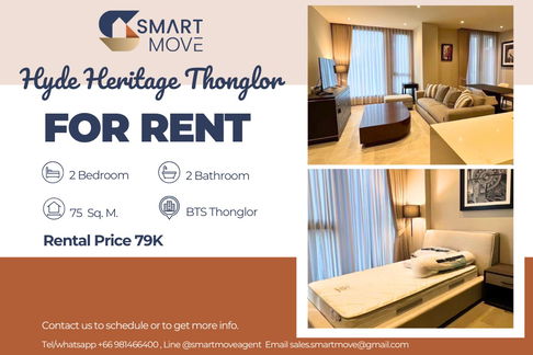 🔥 For Rent !!🔥 Code C20250800090..........Hyde Heritage Thonglor, 2 bedroom, 2 bathroom, furnished, ready to move in 📣📣