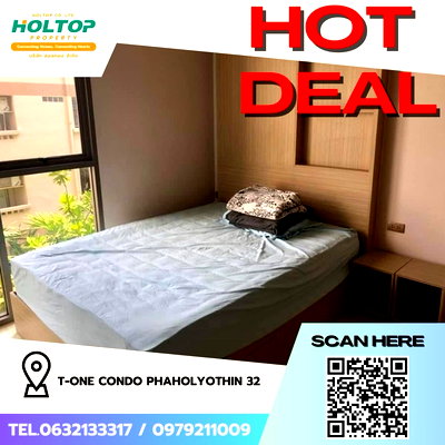 Condos for rent : #Z2221💥010968🔥 Condo for rent: T-ONE CONDO Phaholyothin 32