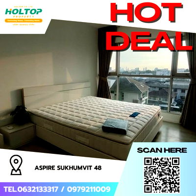 คอนโดให้เช่า : #Z2216💥010968🔥ให้เช่าคอนโด Aspire Sukhumvit 48