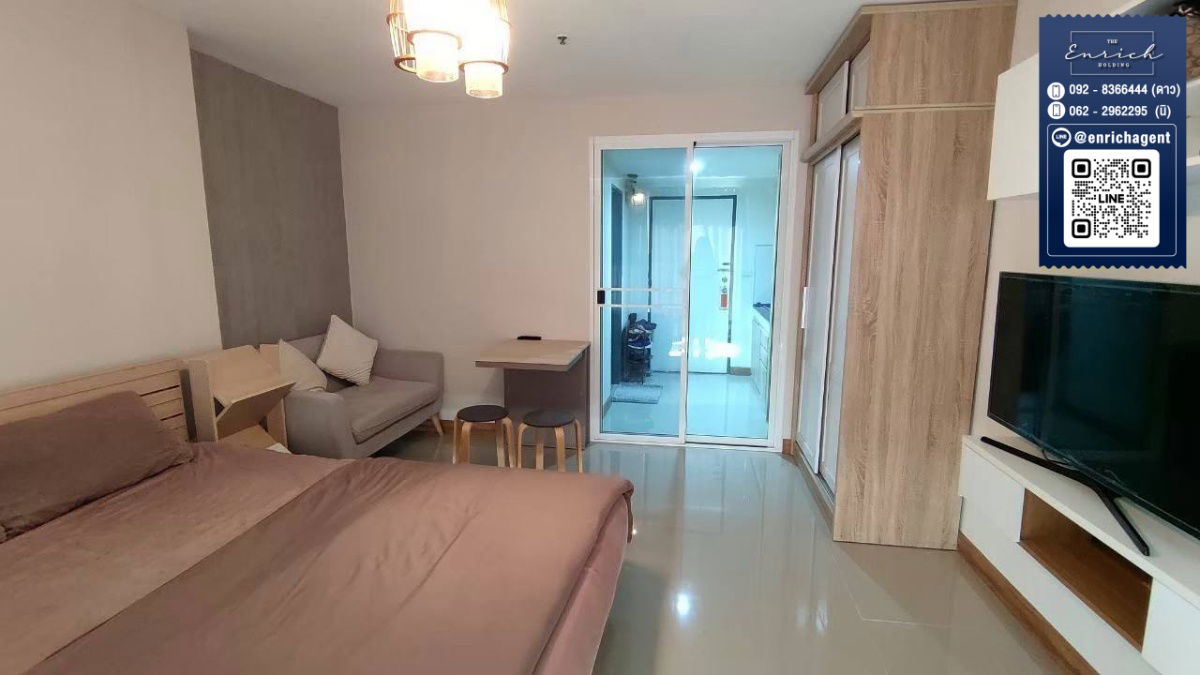 picture 💙For rent Ratchada Orchid, fully furnished, ready to move in, MRT Sutthisan💙 Call 062-2962295 Ni // Line ID: @enrichagent - 2/5