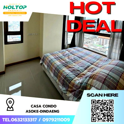 คอนโดให้เช่า : #Z2187💥300868🔥ให้เช่าคอนโด Casa Condo Asoke-Dindaeng