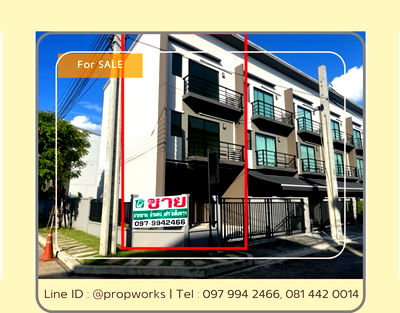 Townhouses for sale The Crystal SB : [SALE : STP11130] 🏡Baan Klang Mueang Ratchapruek-Sathorn ✨Exclusive 3-Story Corner Townhome – Only One in the Project !✨