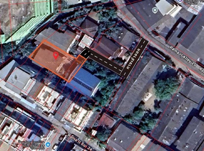 Land for sale, 125 sq wah, Chom Thong