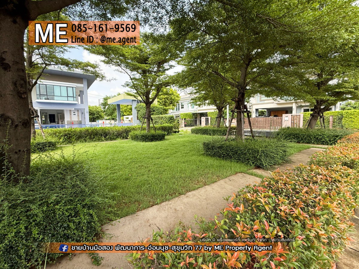 picture For Rent Single house The Plant Estique Pattanakarn38 Garden view Fully furnished with all appliances Ready to move in Call 064-9549619 (RBE21-51) - 30/30
