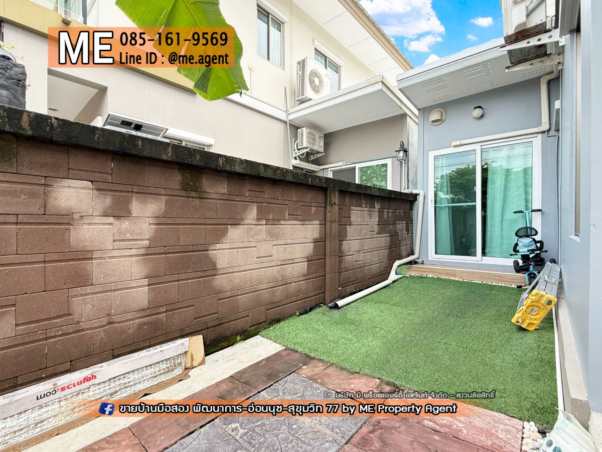 picture For Rent Single house The Plant Estique Pattanakarn38 Garden view Fully furnished with all appliances Ready to move in Call 064-9549619 (RBE21-51) - 29/30