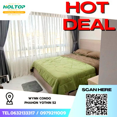 Condos for rent : #Z2224💥010968🔥 Condo for rent: Wynn Condo Phahon Yothin 52
