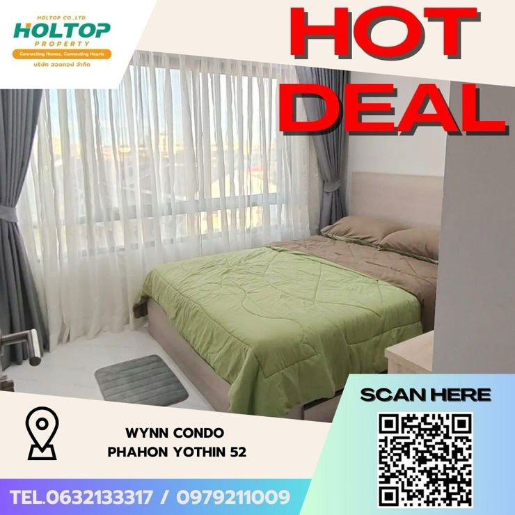 รูป #Z2224💥010968🔥ให้เช่าคอนโด Wynn Condo Phahon Yothin 52 - รูปที่ 1/6