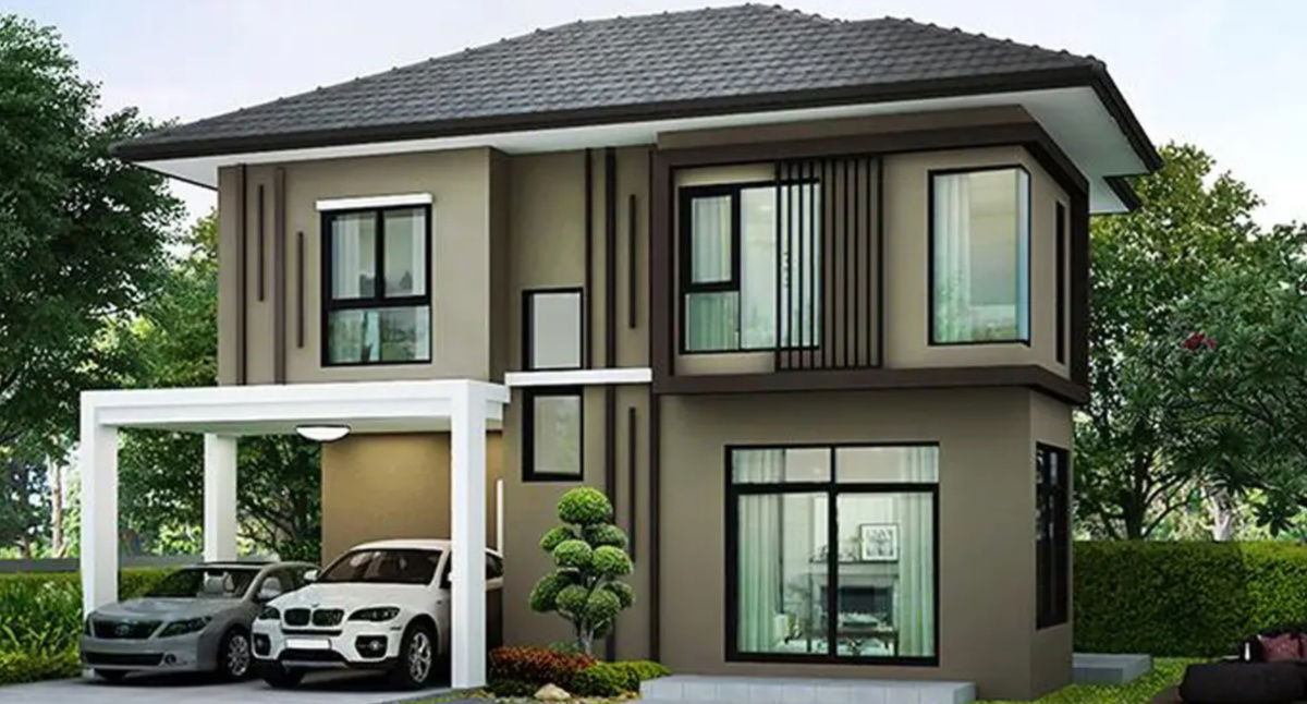 รูปภาพบ้านแฝดสองชั้น
