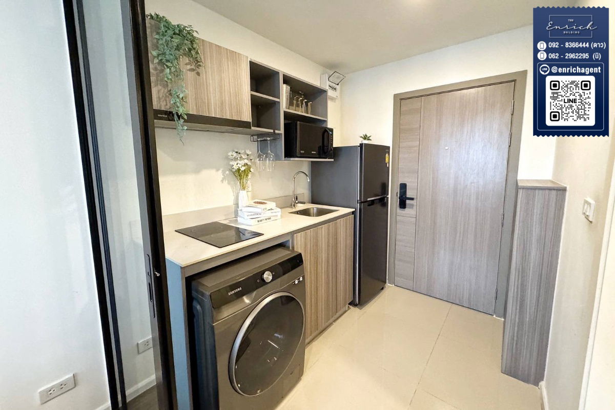 picture 💙For rent The Origin Ramintra 83 Station, beautiful room, view of the MRT Ramintra Km. 9💙 Call 062-2962295 Ni // Line ID: @enrichagent - 2/7