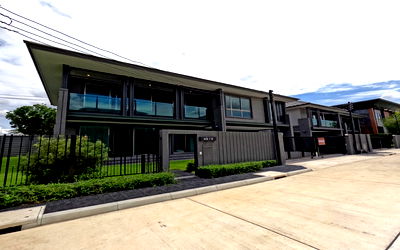 Houses for rent Pak Kret Nonthaburi : For rent: The Palm Chaengwattana – Chaiyaphruek 2, a high-class 2-storey Single house, dust-free and with an air filtration system in the house.