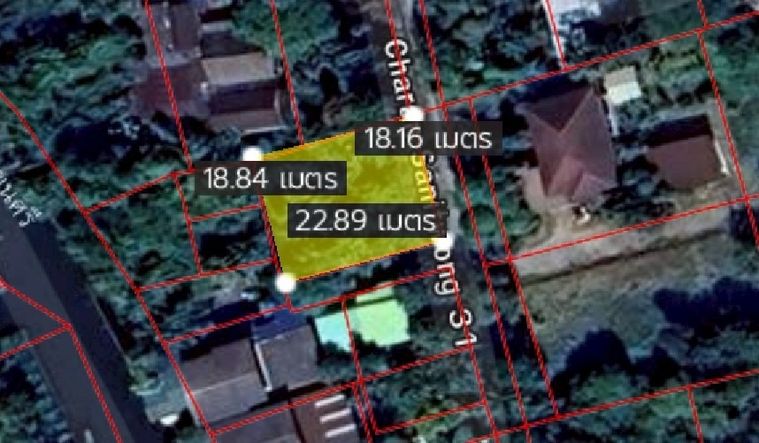 Land for sale, 110.8 sq wah, Bangkok Noi