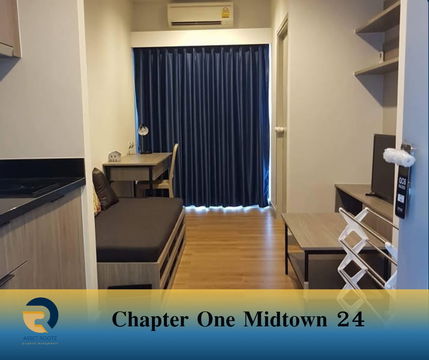 ให้เช่า  “ Chapter One Midtown 24 ” เฟอร์นิเจอร์ เครื่องใช้ไฟฟ้าครบ >>ติดต่อเราที่  Line@assetrootz 