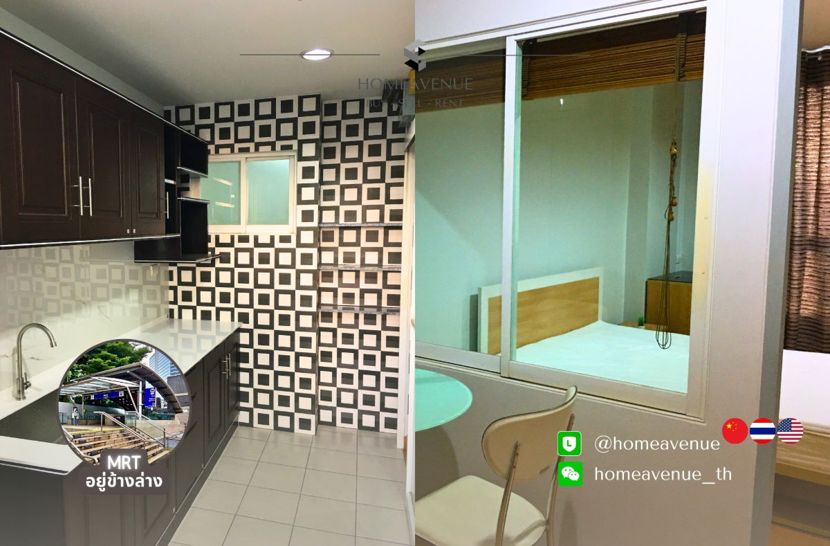 picture Life@Ratchada-Huai Khwang ✨ Renovated unit, ready to move in 🚇 Next to MRT Huai Khwang | Line: @homeavenue 💥HA-4932 - 1/7