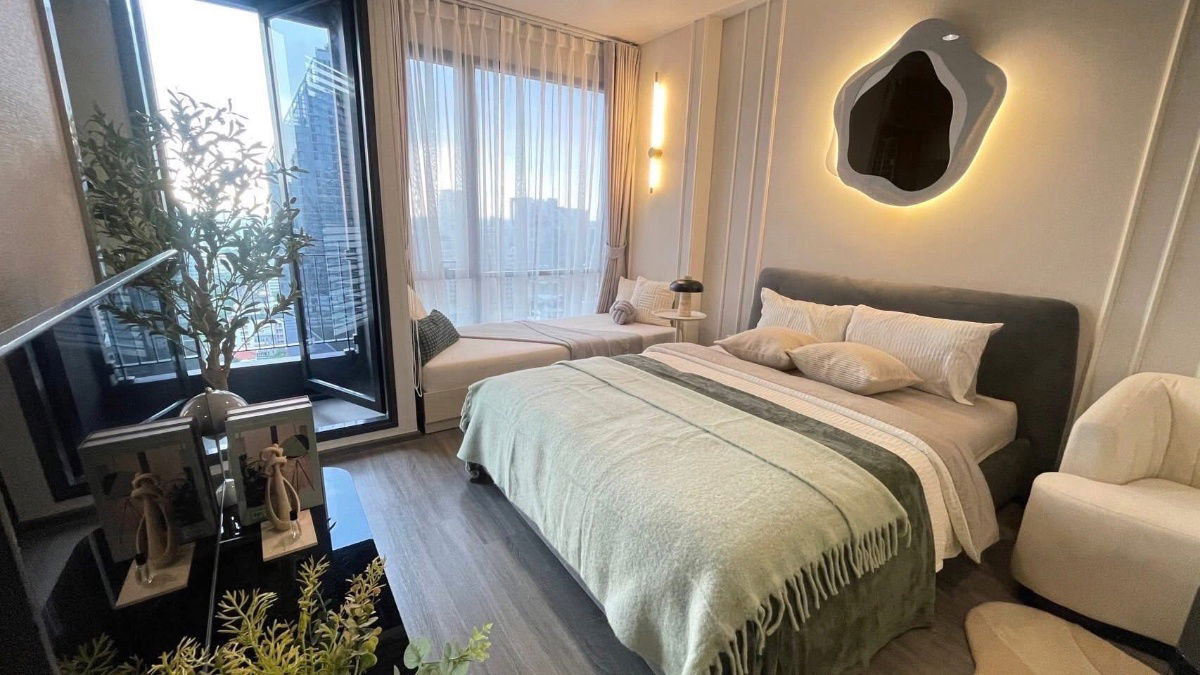 picture IDEO Mobi Rangnam | Price 25,000 baht | Beautiful room, new room, fully furnished, ready to move in - 1/4