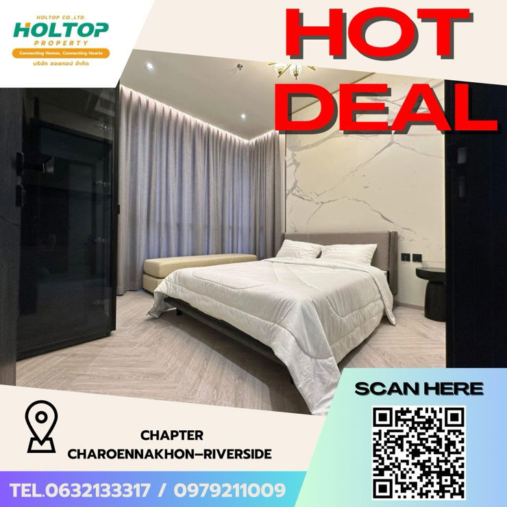 รูป #Z2235💥010968🔥ให้เช่าคอนโด Chapter Charoennakhon–Riverside - รูปที่ 1/7
