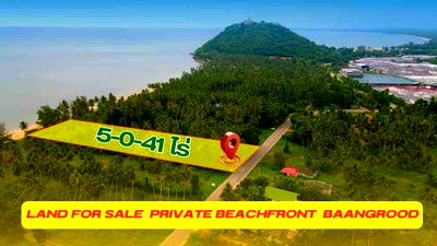 Land for sale Bang Saphan Prachaubkirikhan : Coastland , Private Beach , Land Title Deed , Square plot shape ,Complete utilities.