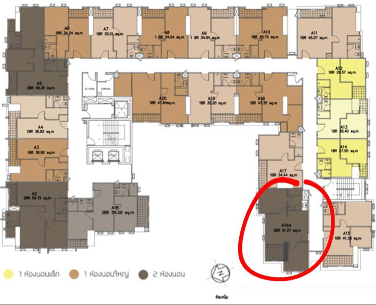 รูป ปล่อยเช่าคอนโด 2 ห้องนอน 1 ห้องน้ำ (18,000 บาท/เดือน) - รูปที่ 7/7