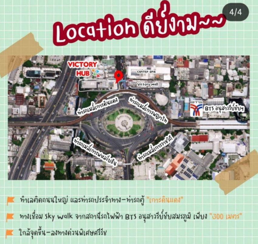 รูป Call : 095-534-8955 ให้เช่า พื้นที่ร้านค้า 2 ตร.ม ติดถนนใหญ่ หน้าศูนย์การค้า Victory Hub ใจกลางอนุสาวรีย์ชัย - รูปที่ 7/10