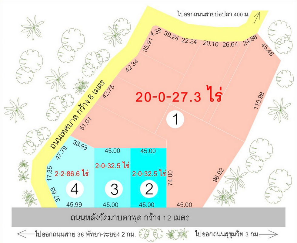 picture Call : 098-887-8949 Land for sale, Map Ta Phut, Mueang Rayong Near Sukhumvit Road, Area 2 rai and 20 rai, good location in the heart of Rayong City - 2/12