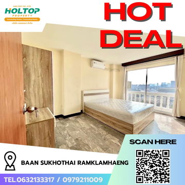 #R6083 🎉 020968 Condo for rent Baan Sukhothai Ramklamhaeng 
