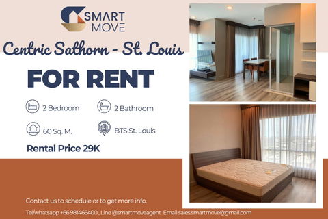 รูปภาพ 🔥 สำหรับเช่า !! ชั้นสูง 13++,🔥 Code C20221200249......Centric Sathorn - St.Louis, 2 ห้องนอน, 2 ห้องน้ำ, แต่งครบ, พร้อมเข้าอยู่ 📣📣