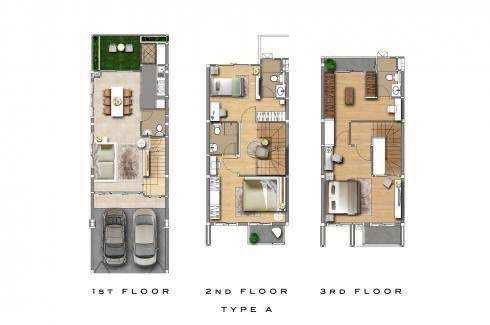 รูป ขายทาวน์โฮม The Inspire  ดิอินสปายร์ เทพารักษ์-วงแหวน 3ห้องนอน 4ห้องน้ำ บ้าน3ชั้น พื้นที่ใช้สอย 183 ตรม. ราคาเพียง 3.5 ลบ. - รูปที่ 16/17